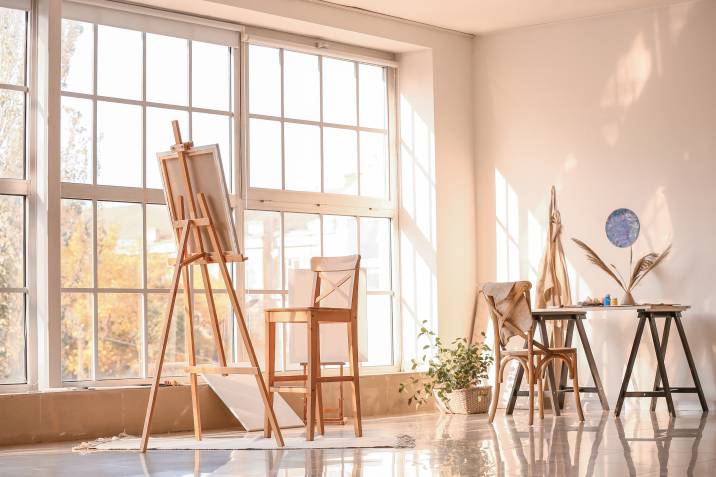Art studio for a sunroom