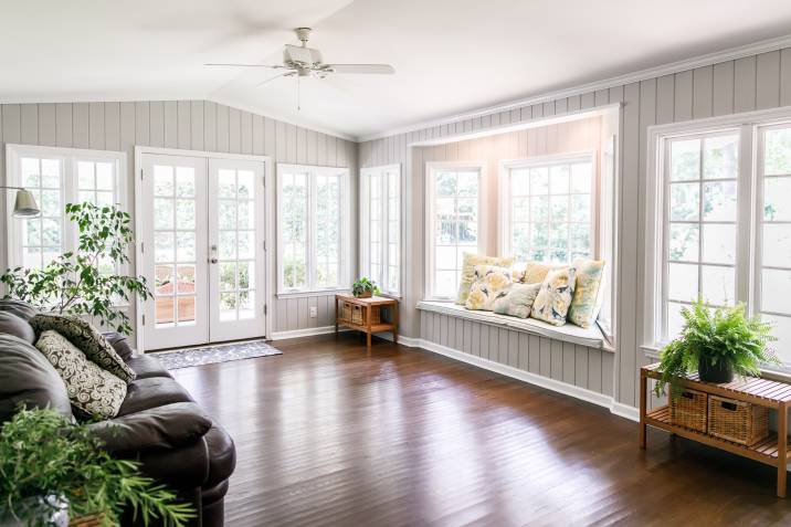 White sunroom entrance
