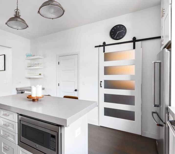 Barn door kitchen pantry