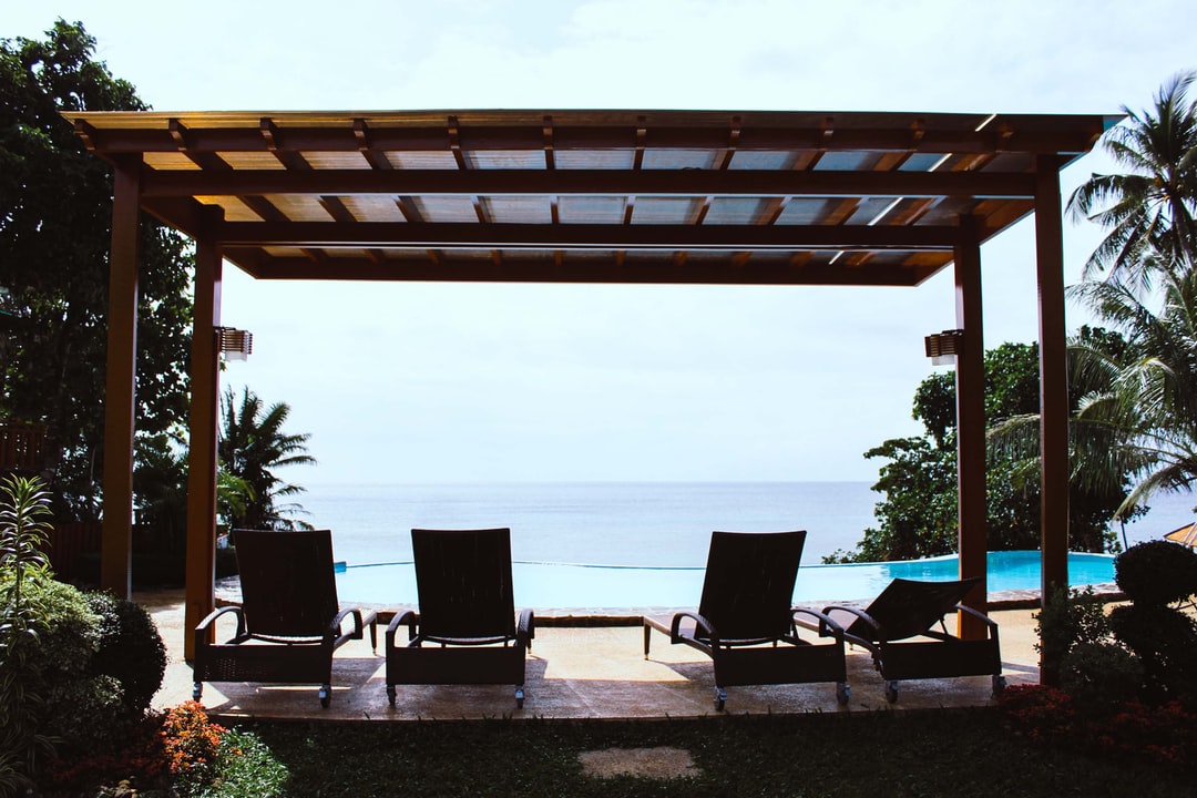 Pergola with a view of the beach